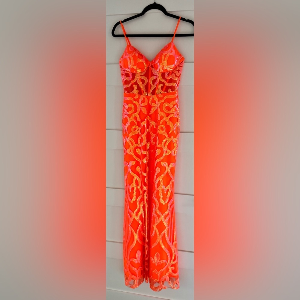 Blondie Nites Radiant Orange Dress